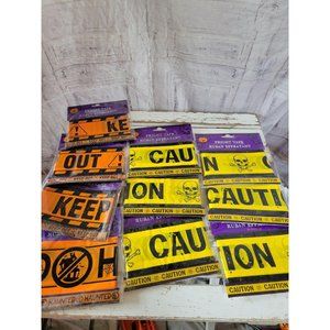 Halloween decor tape freight caution keep out new